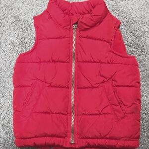 2T Red Old Navy Unisex Puffy Vest for boys or girls